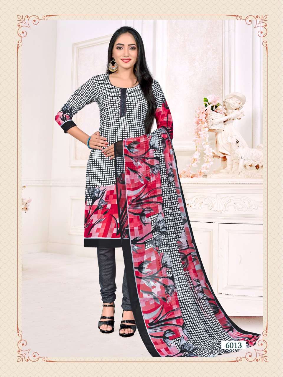 RIDHAM COTTON VOL-6 BY RISHABH NX 6001 TO 6016 SERIES DESIGNER FESTIVE SUITS COLLECTION BEAUTIFUL STYLISH FANCY COLORFUL PARTY WEAR & OCCASIONAL WEAR COTTON PRINTED DRESSES AT WHOLESALE PRICE