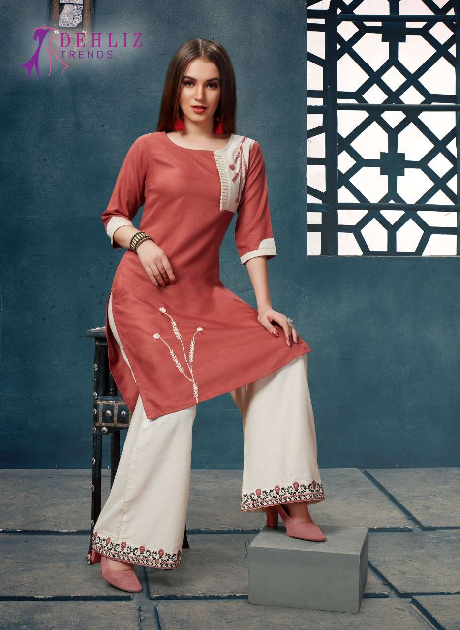 GRACE BY DEHLIZ TRENDZ 3014 TO 3019 SERIES BEAUTIFUL COLORFUL STYLISH FANCY CASUAL WEAR & ETHNIC WEAR & READY TO WEAR MAGIC SLUB WITH HANDWORK KURTIS AT WHOLESALE PRICE