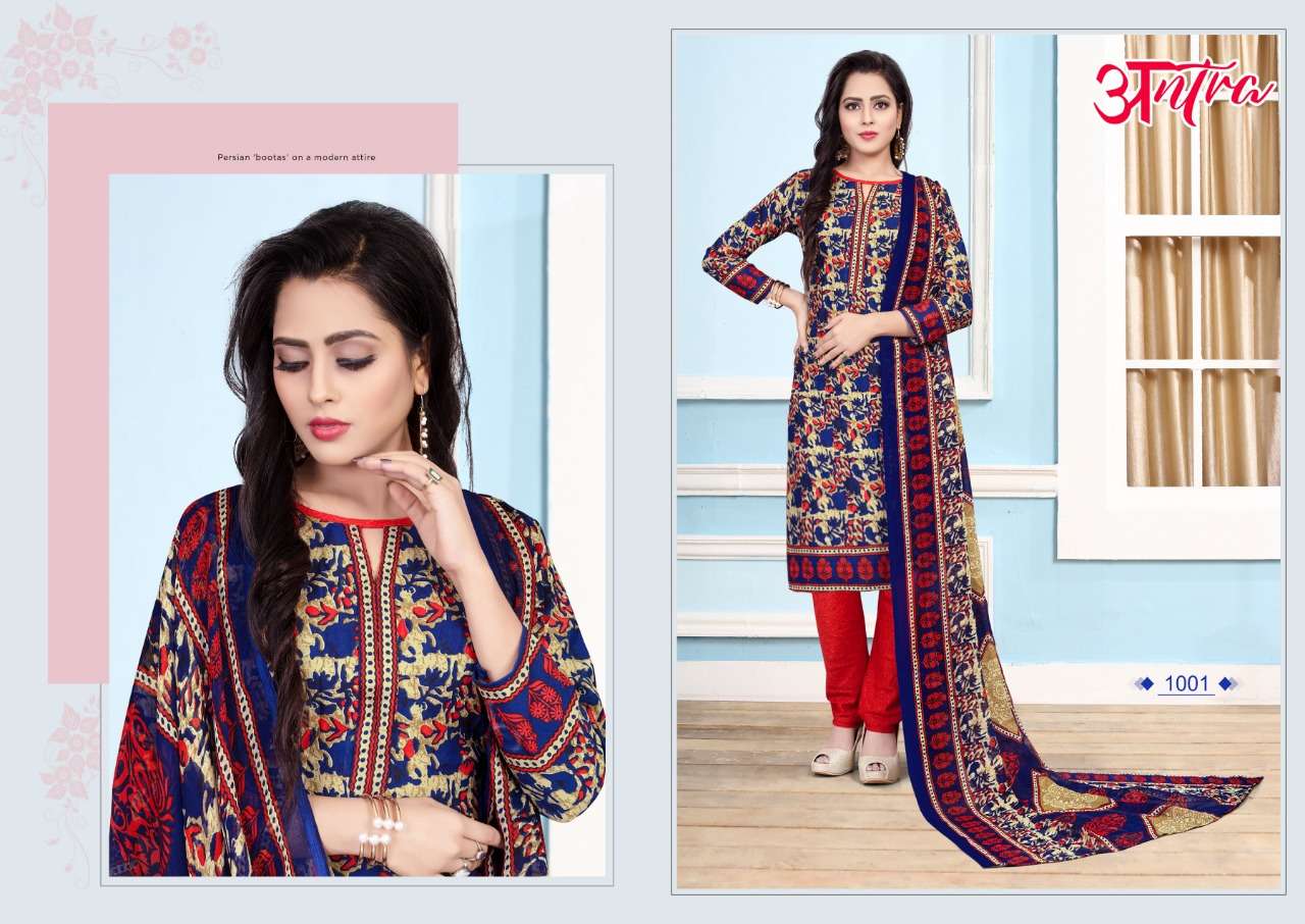 ANTRA BY PARV PRINT 1001 TO 1012 SERIES DESIGNER FESTIVE SUITS COLLECTION BEAUTIFUL STYLISH FANCY COLORFUL PARTY WEAR & OCCASIONAL WEAR AMERICAN CREPE PRINTED DRESSES AT WHOLESALE PRICE