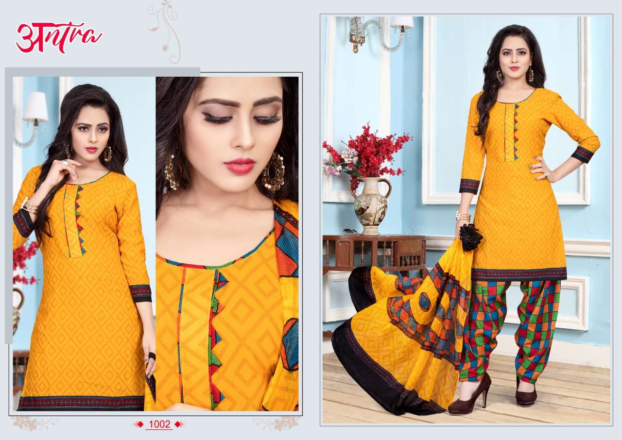 ANTRA BY PARV PRINT 1001 TO 1012 SERIES DESIGNER FESTIVE SUITS COLLECTION BEAUTIFUL STYLISH FANCY COLORFUL PARTY WEAR & OCCASIONAL WEAR AMERICAN CREPE PRINTED DRESSES AT WHOLESALE PRICE