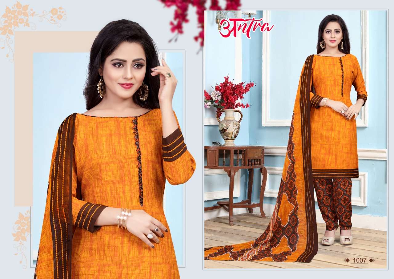 ANTRA BY PARV PRINT 1001 TO 1012 SERIES DESIGNER FESTIVE SUITS COLLECTION BEAUTIFUL STYLISH FANCY COLORFUL PARTY WEAR & OCCASIONAL WEAR AMERICAN CREPE PRINTED DRESSES AT WHOLESALE PRICE