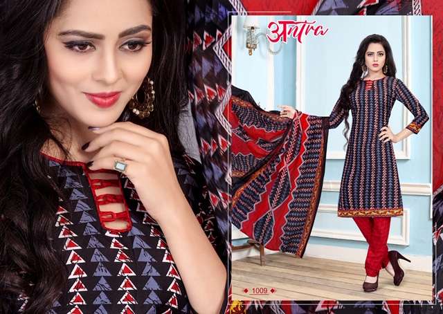 ANTRA BY PARV PRINT 1001 TO 1012 SERIES DESIGNER FESTIVE SUITS COLLECTION BEAUTIFUL STYLISH FANCY COLORFUL PARTY WEAR & OCCASIONAL WEAR AMERICAN CREPE PRINTED DRESSES AT WHOLESALE PRICE