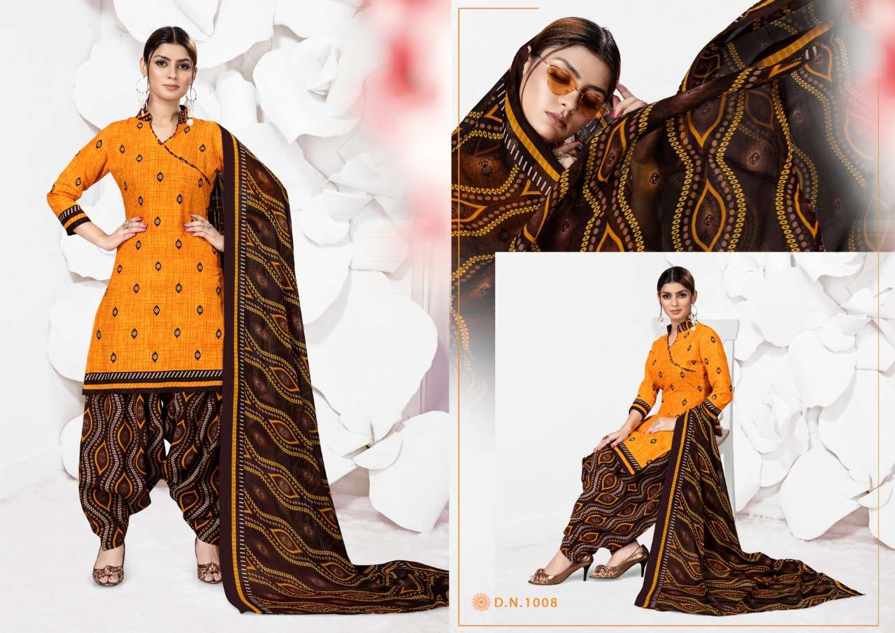 SANGAAR PATIYALA BY PARV PRINT 1001 TO 1012 SERIES DESIGNER FESTIVE SUITS COLLECTION BEAUTIFUL STYLISH FANCY COLORFUL PARTY WEAR & OCCASIONAL WEAR COTTON PRINTED DRESSES AT WHOLESALE PRICE