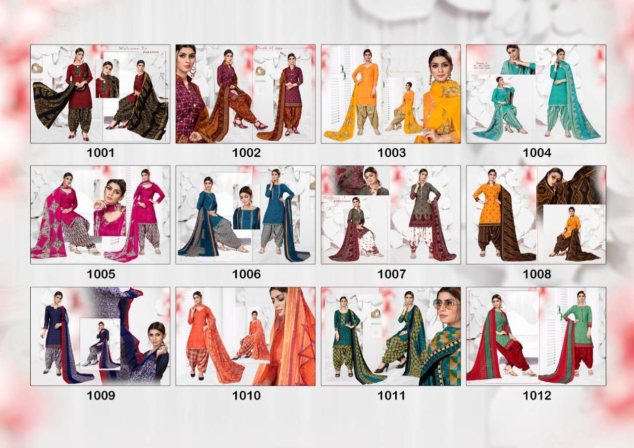 SANGAAR PATIYALA BY PARV PRINT 1001 TO 1012 SERIES DESIGNER FESTIVE SUITS COLLECTION BEAUTIFUL STYLISH FANCY COLORFUL PARTY WEAR & OCCASIONAL WEAR COTTON PRINTED DRESSES AT WHOLESALE PRICE