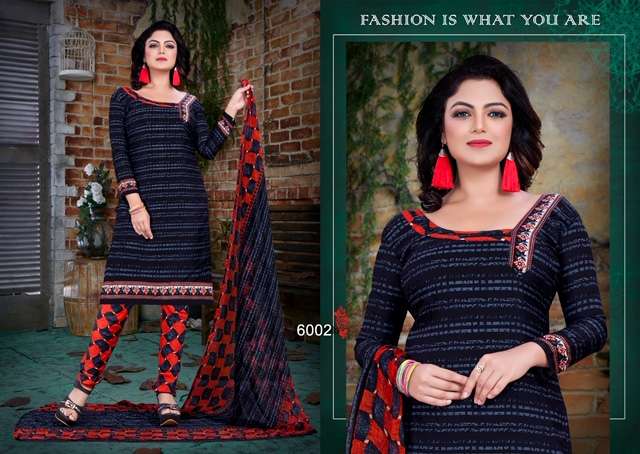 KUM KUM VOL-6 BY PARV PRINT 6001 TO 6016 SERIES DESIGNER FESTIVE SUITS COLLECTION BEAUTIFUL STYLISH FANCY COLORFUL PARTY WEAR & OCCASIONAL WEAR AMERICAN CREPE PRINTED DRESSES AT WHOLESALE PRICE
