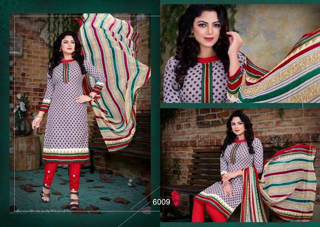 KUM KUM VOL-6 BY PARV PRINT 6001 TO 6016 SERIES DESIGNER FESTIVE SUITS COLLECTION BEAUTIFUL STYLISH FANCY COLORFUL PARTY WEAR & OCCASIONAL WEAR AMERICAN CREPE PRINTED DRESSES AT WHOLESALE PRICE