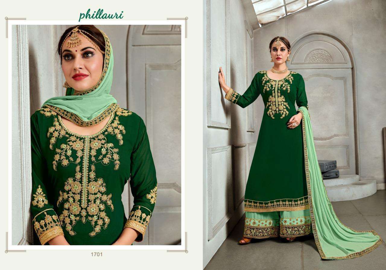 PHILLAURI VOL-17 BY PHILLAURI 1701 TO 1704 SERIES DESIGNER SUITS COLLECTION BEAUTIFUL STYLISH FANCY COLORFUL PARTY WEAR & OCCASIONAL WEAR BLOOMING GEORGETTE EMBROIDERED DRESSES AT WHOLESALE PRICE