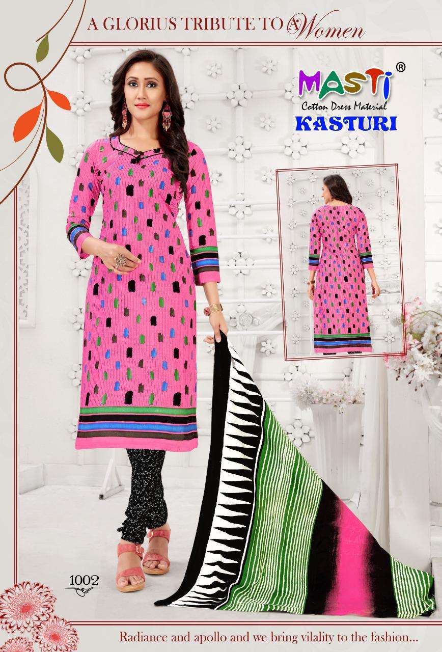 KASTURI VOL-1 BY MASTI 1001 TO 1012 SERIES BEAUTIFUL COLORFUL STYLISH FANCY CASUAL WEAR & ETHNIC WEAR & READY TO WEAR PURE COTTON DRESSES AT WHOLESALE PRICE