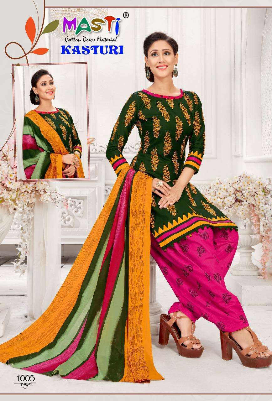 KASTURI VOL-1 BY MASTI 1001 TO 1012 SERIES BEAUTIFUL COLORFUL STYLISH FANCY CASUAL WEAR & ETHNIC WEAR & READY TO WEAR PURE COTTON DRESSES AT WHOLESALE PRICE