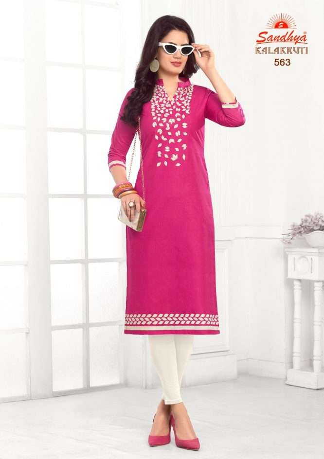 Kalakruti Vol-18 By Sandhya 561 To 580 Series Beautiful Colorful Stylish Fancy Casual Wear & Ethnic Wear & Ready To Wear Pure Cotton Printed Kurtis At Wholesale Price