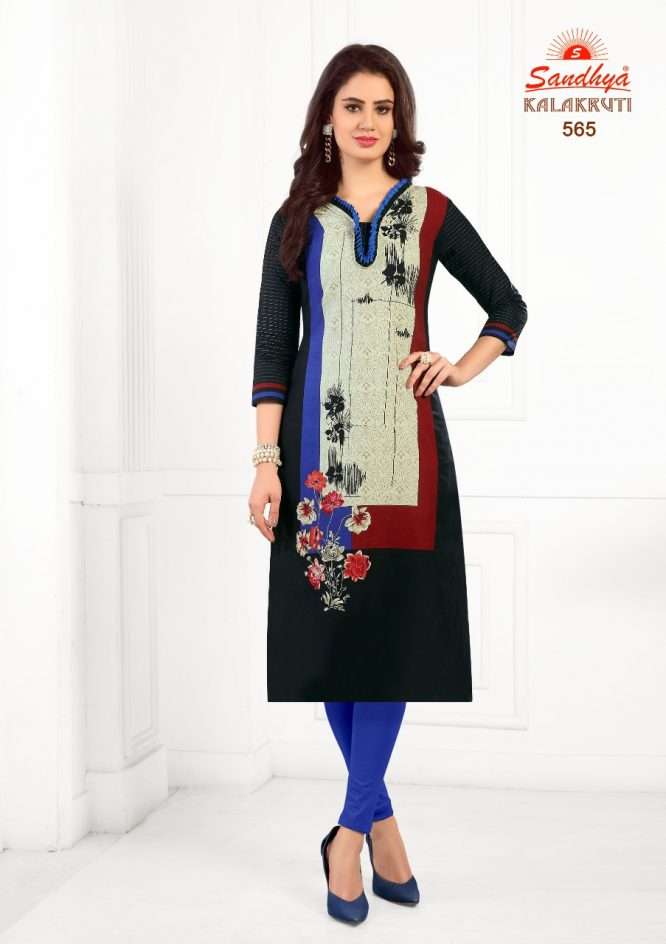 Kalakruti Vol-18 By Sandhya 561 To 580 Series Beautiful Colorful Stylish Fancy Casual Wear & Ethnic Wear & Ready To Wear Pure Cotton Printed Kurtis At Wholesale Price