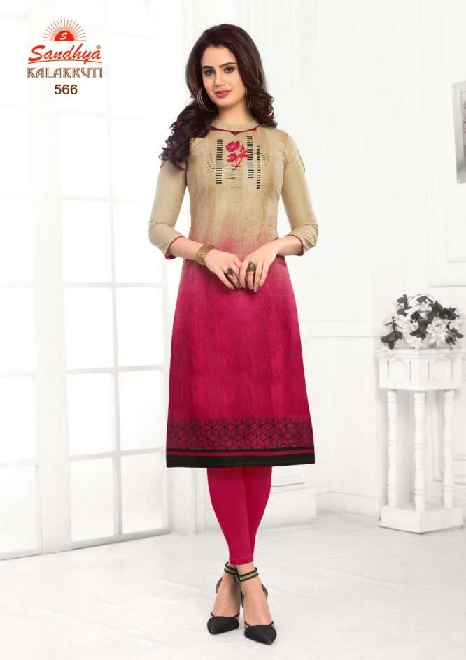 Kalakruti Vol-18 By Sandhya 561 To 580 Series Beautiful Colorful Stylish Fancy Casual Wear & Ethnic Wear & Ready To Wear Pure Cotton Printed Kurtis At Wholesale Price