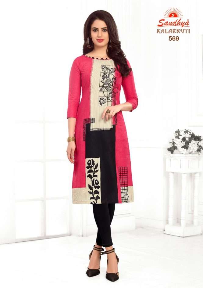 Kalakruti Vol-18 By Sandhya 561 To 580 Series Beautiful Colorful Stylish Fancy Casual Wear & Ethnic Wear & Ready To Wear Pure Cotton Printed Kurtis At Wholesale Price
