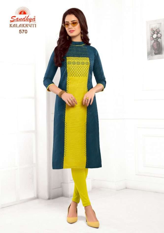 Kalakruti Vol-18 By Sandhya 561 To 580 Series Beautiful Colorful Stylish Fancy Casual Wear & Ethnic Wear & Ready To Wear Pure Cotton Printed Kurtis At Wholesale Price