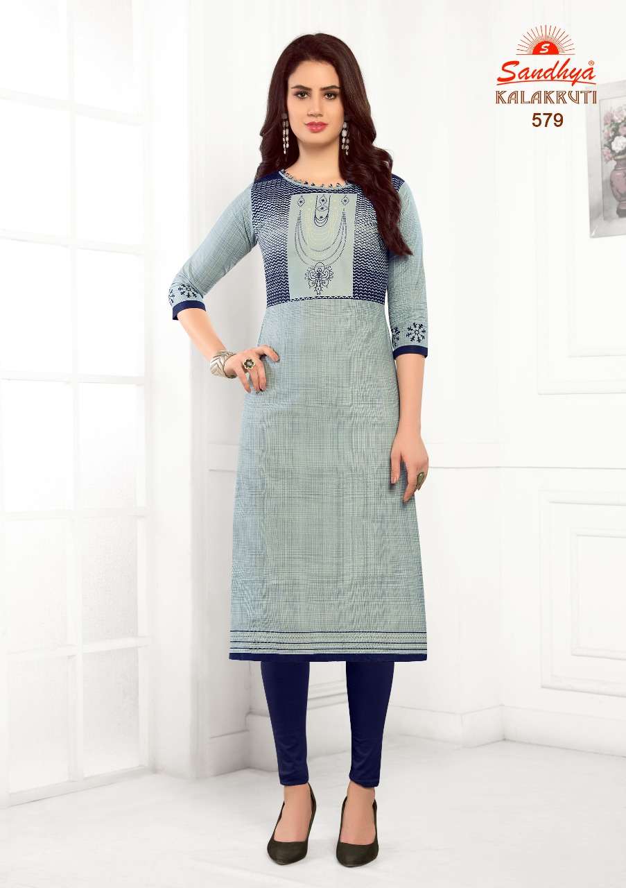 Kalakruti Vol-18 By Sandhya 561 To 580 Series Beautiful Colorful Stylish Fancy Casual Wear & Ethnic Wear & Ready To Wear Pure Cotton Printed Kurtis At Wholesale Price