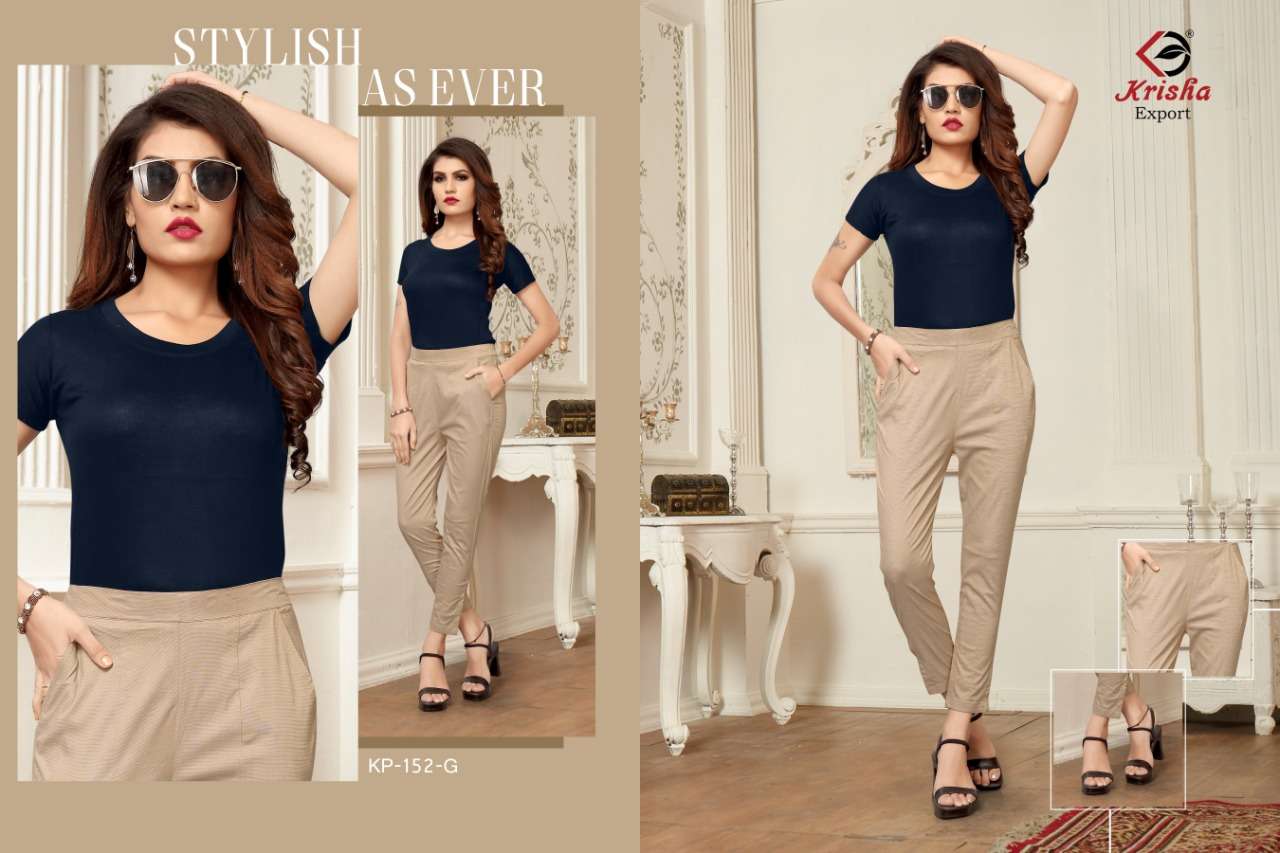 SIGNATURE BY KRISHA EXPORTS 152-A TO 152-H SERIES BEAUTIFUL COLORFUL STYLISH FANCY CASUAL WEAR & READY TO WEAR RAYON SLUB LYCRA TOPS AT WHOLESALE PRICE