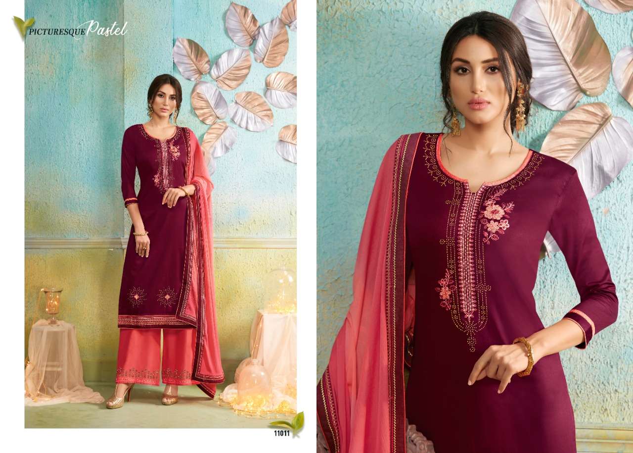 POSHAK VOL-2 BY RAMAIYA 11011 TO 11018 SERIES DESIGNER SHARARA SUITS COLLECTION BEAUTIFUL STYLISH FANCY COLORFUL PARTY WEAR & OCCASIONAL WEAR JAM SILK SARWOSKI DIAMOND DRESSES AT WHOLESALE PRICE