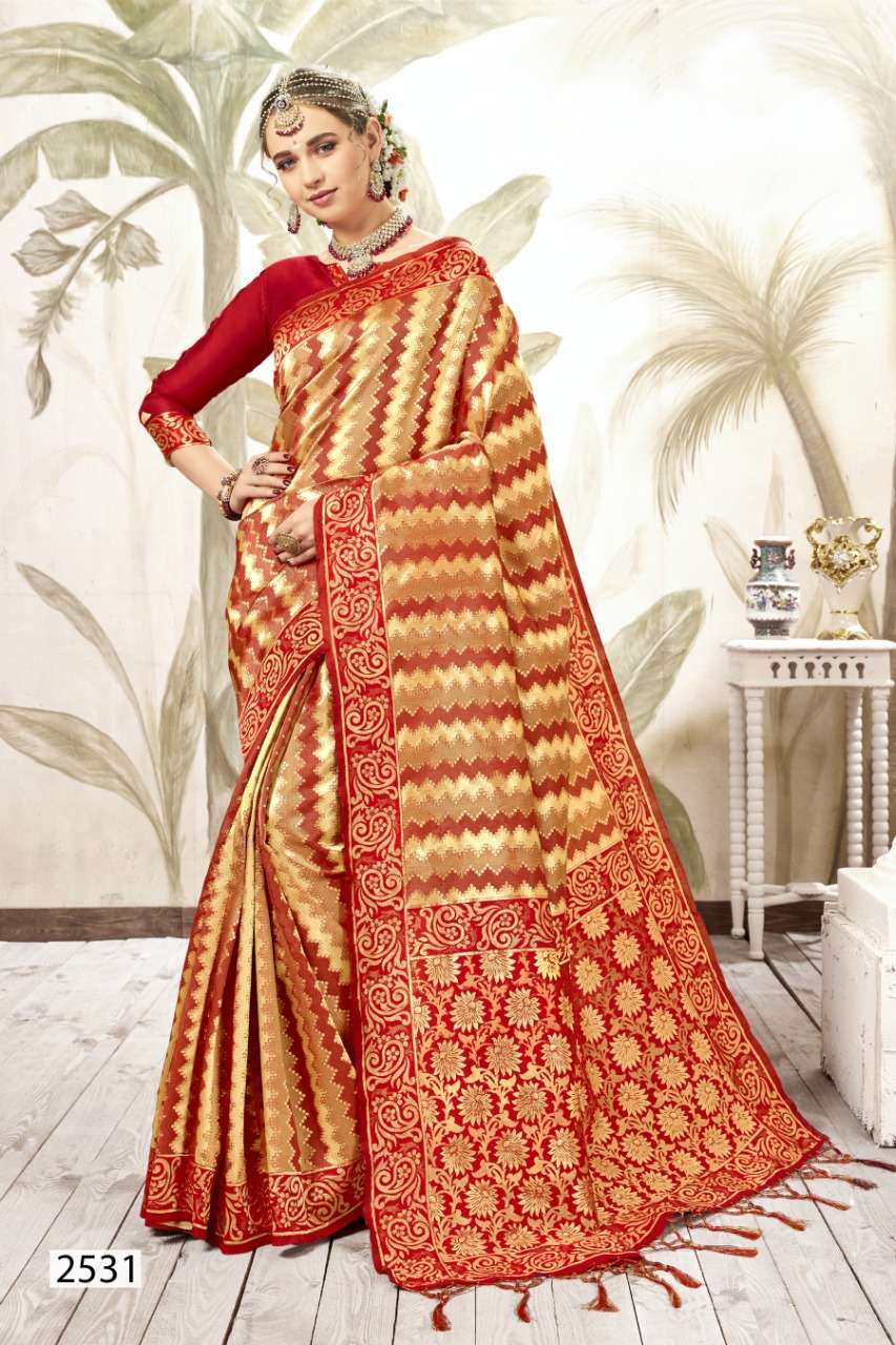 KANJIVARAM SILK BY VAAMIKA FASHION 2531 TO 2540 SERIES INDIAN TRADITIONAL WEAR COLLECTION BEAUTIFUL STYLISH FANCY COLORFUL PARTY WEAR & OCCASIONAL WEAR SILK SAREES AT WHOLESALE PRICE
