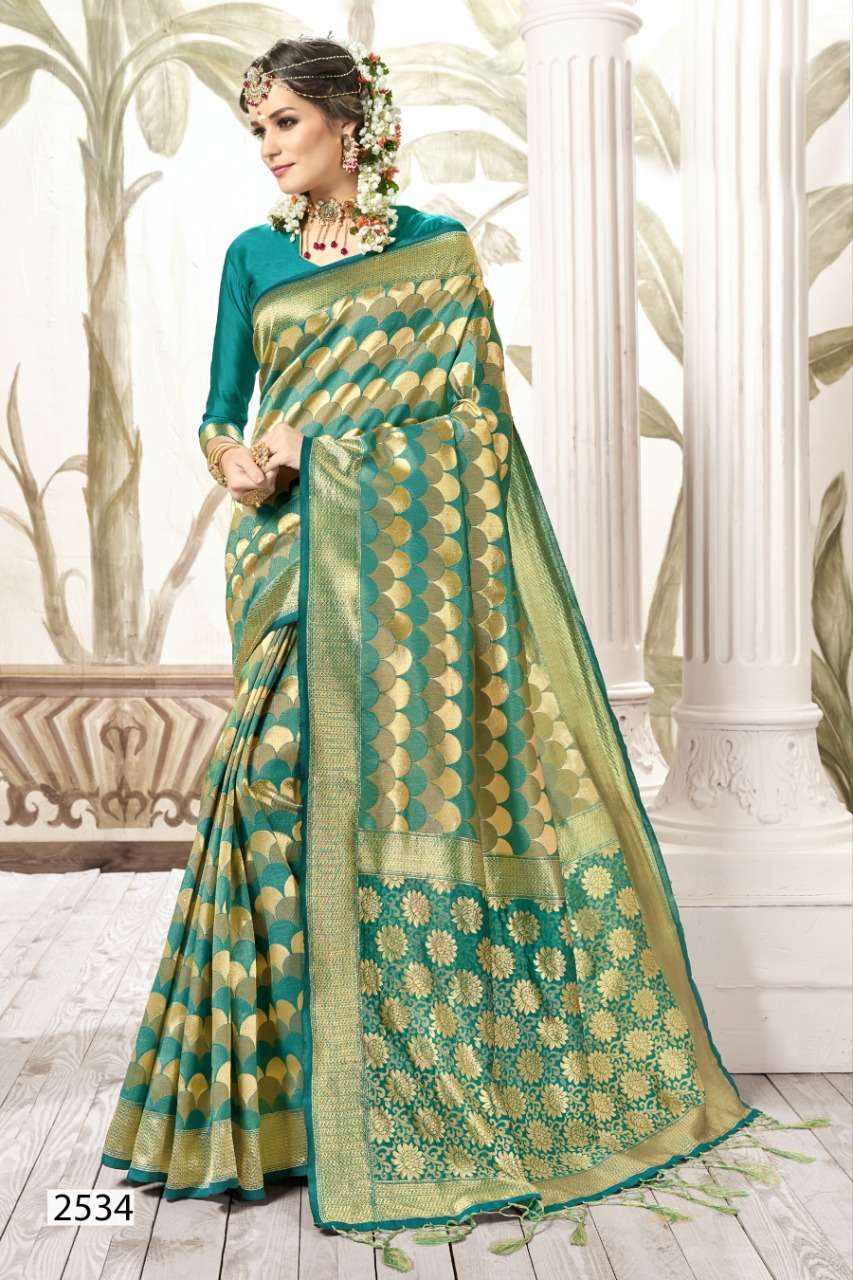 KANJIVARAM SILK BY VAAMIKA FASHION 2531 TO 2540 SERIES INDIAN TRADITIONAL WEAR COLLECTION BEAUTIFUL STYLISH FANCY COLORFUL PARTY WEAR & OCCASIONAL WEAR SILK SAREES AT WHOLESALE PRICE