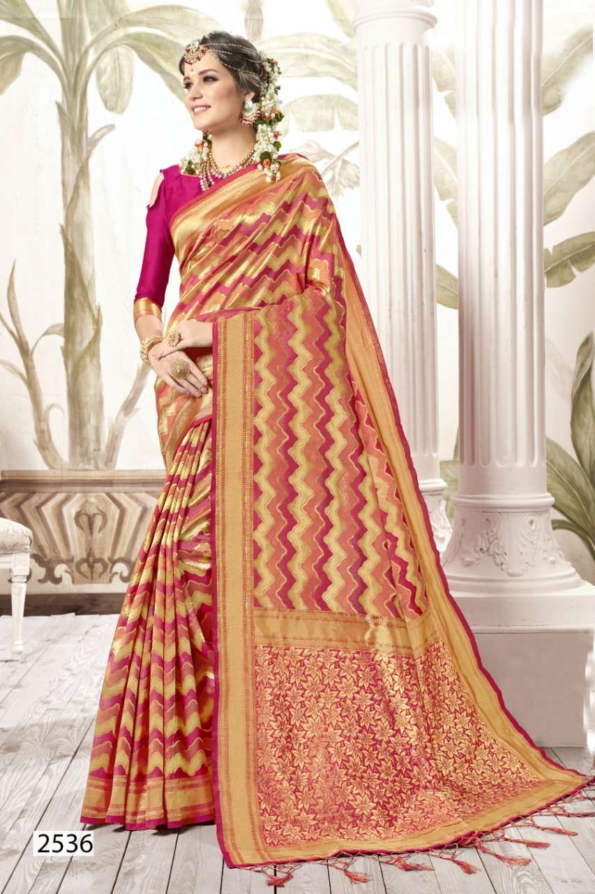 KANJIVARAM SILK BY VAAMIKA FASHION 2531 TO 2540 SERIES INDIAN TRADITIONAL WEAR COLLECTION BEAUTIFUL STYLISH FANCY COLORFUL PARTY WEAR & OCCASIONAL WEAR SILK SAREES AT WHOLESALE PRICE