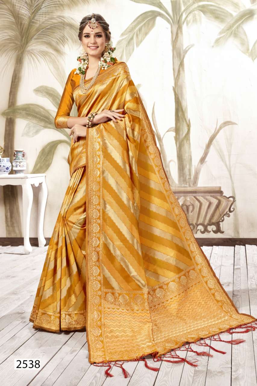 KANJIVARAM SILK BY VAAMIKA FASHION 2531 TO 2540 SERIES INDIAN TRADITIONAL WEAR COLLECTION BEAUTIFUL STYLISH FANCY COLORFUL PARTY WEAR & OCCASIONAL WEAR SILK SAREES AT WHOLESALE PRICE