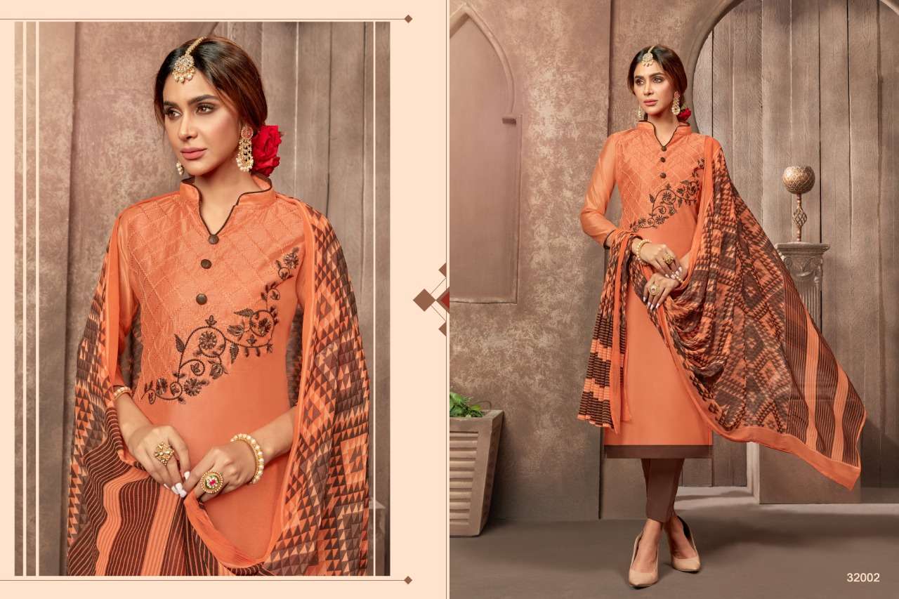 WILD CARD VOL-2 BY RAGHAV ROYAL 32001 TO 32012 SERIES BEAUTIFUL COLORFUL STYLISH FANCY CASUAL WEAR & ETHNIC WEAR & READY TO WEAR MODAL WORK DRESSES AT WHOLESALE PRICE