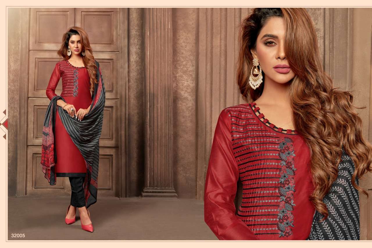 WILD CARD VOL-2 BY RAGHAV ROYAL 32001 TO 32012 SERIES BEAUTIFUL COLORFUL STYLISH FANCY CASUAL WEAR & ETHNIC WEAR & READY TO WEAR MODAL WORK DRESSES AT WHOLESALE PRICE