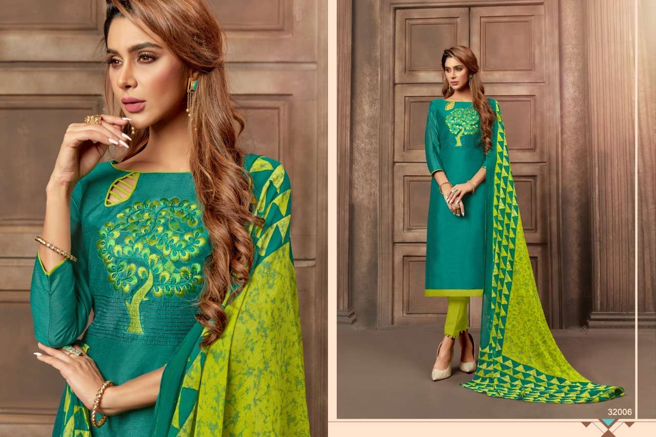 WILD CARD VOL-2 BY RAGHAV ROYAL 32001 TO 32012 SERIES BEAUTIFUL COLORFUL STYLISH FANCY CASUAL WEAR & ETHNIC WEAR & READY TO WEAR MODAL WORK DRESSES AT WHOLESALE PRICE