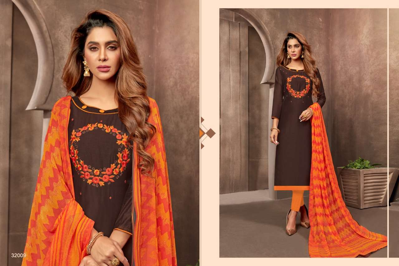 WILD CARD VOL-2 BY RAGHAV ROYAL 32001 TO 32012 SERIES BEAUTIFUL COLORFUL STYLISH FANCY CASUAL WEAR & ETHNIC WEAR & READY TO WEAR MODAL WORK DRESSES AT WHOLESALE PRICE