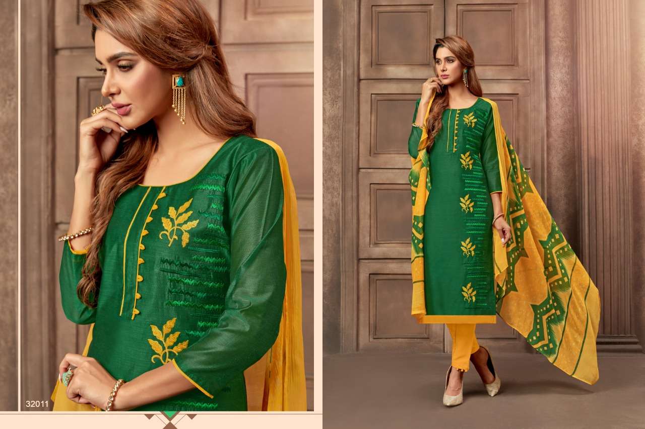 WILD CARD VOL-2 BY RAGHAV ROYAL 32001 TO 32012 SERIES BEAUTIFUL COLORFUL STYLISH FANCY CASUAL WEAR & ETHNIC WEAR & READY TO WEAR MODAL WORK DRESSES AT WHOLESALE PRICE