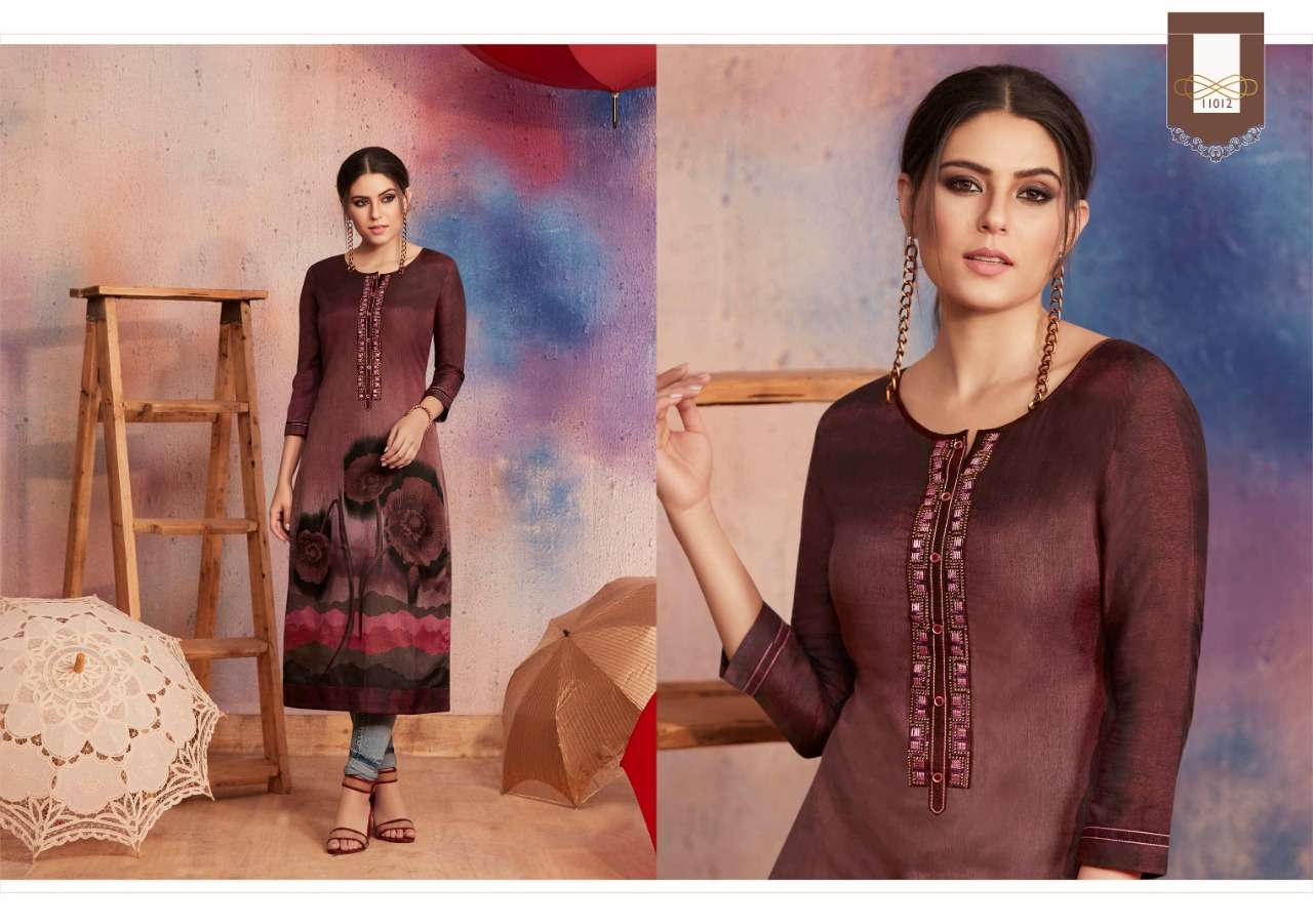 DARK FANTASY VOL-6 BY KAJREE FASHION 11011 TO 11022 SERIES BEAUTIFUL COLORFUL STYLISH FANCY CASUAL WEAR & READY TO WEAR RANGOLI PRINTED WITH SANTOON INNER KURTIS AT WHOLESALE PRICE