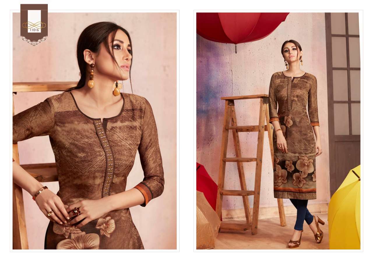 DARK FANTASY VOL-6 BY KAJREE FASHION 11011 TO 11022 SERIES BEAUTIFUL COLORFUL STYLISH FANCY CASUAL WEAR & READY TO WEAR RANGOLI PRINTED WITH SANTOON INNER KURTIS AT WHOLESALE PRICE