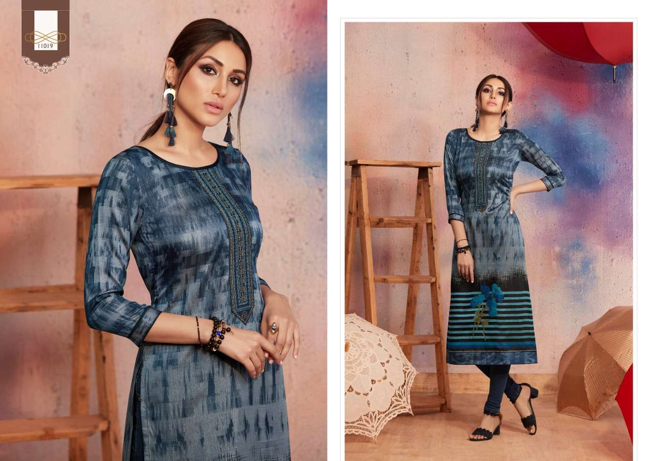 DARK FANTASY VOL-6 BY KAJREE FASHION 11011 TO 11022 SERIES BEAUTIFUL COLORFUL STYLISH FANCY CASUAL WEAR & READY TO WEAR RANGOLI PRINTED WITH SANTOON INNER KURTIS AT WHOLESALE PRICE