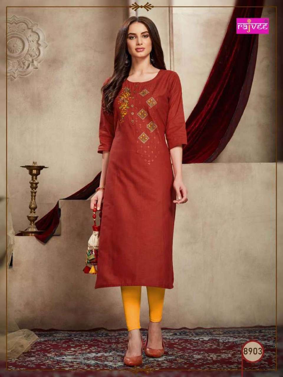BARFI BY RAJVEE 8901 TO 8908 SERIES DESIGNER BEAUTIFUL COLORFUL STYLISH FANCY CASUAL WEAR & ETHNIC WEAR & READY TO WEAR COTTON PRINTED KURTIS AT WHOLESALE PRICE
