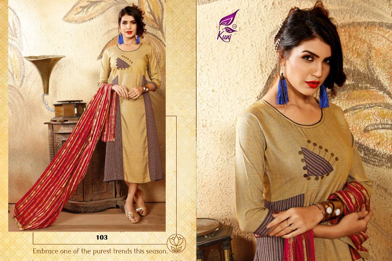 PATANG BY KUNJ 101 TO 108 SERIES BEAUTIFUL STYLISH FANCY COLORFUL CASUAL WEAR & ETHNIC WEAR REYON TWO TONE KURTIS AT WHOLESALE PRICE