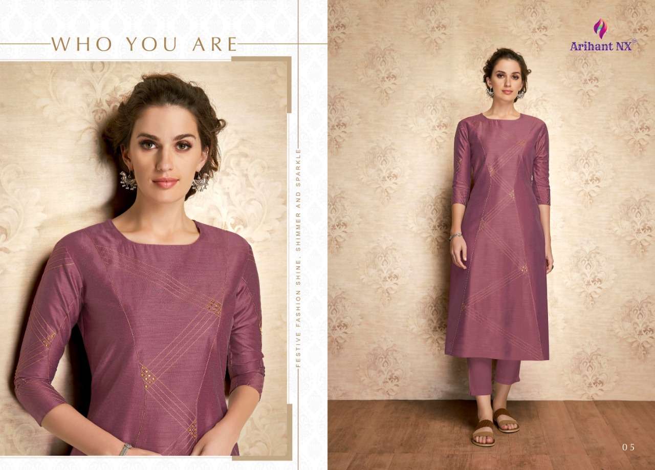 CLAIRE BY ARIHANT NX 01 TO 11 SERIES BEAUTIFUL STYLISH FANCY COLORFUL CASUAL WEAR & ETHNIC WEAR PURE VISCOSE SILK KURTIS AT WHOLESALE PRICE