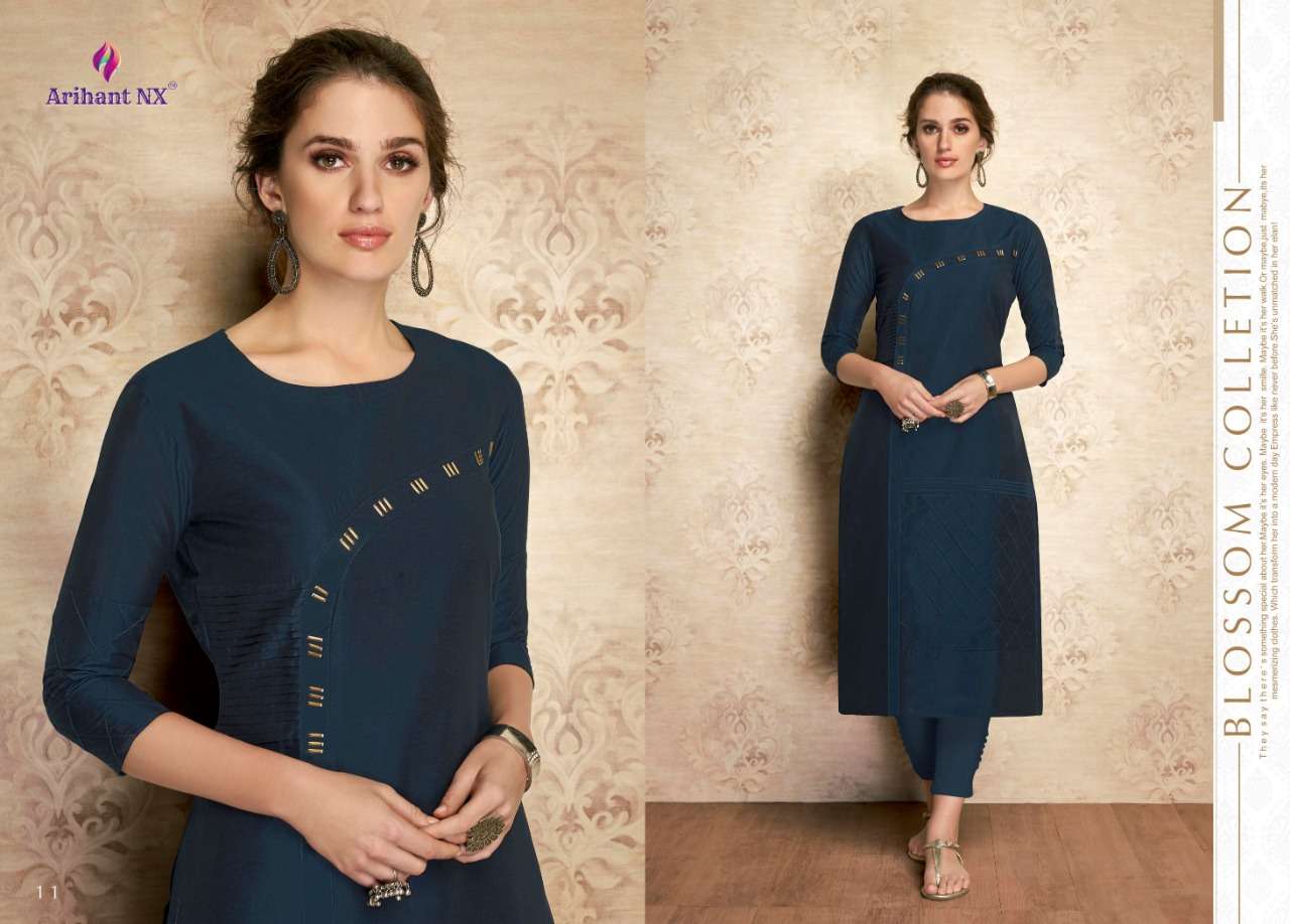 CLAIRE BY ARIHANT NX 01 TO 11 SERIES BEAUTIFUL STYLISH FANCY COLORFUL CASUAL WEAR & ETHNIC WEAR PURE VISCOSE SILK KURTIS AT WHOLESALE PRICE
