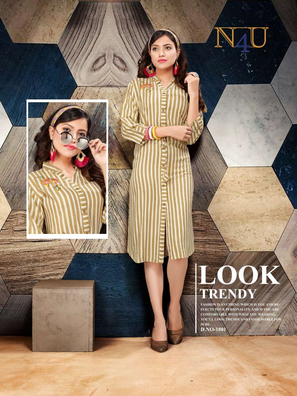 NUPUR BY N4U 1801 TO 1806 SERIES BEAUTIFUL STYLISH FANCY COLORFUL CASUAL WEAR & ETHNIC WEAR RAYON WITH FOIL PRINTED KURTIS AT WHOLESALE PRICE