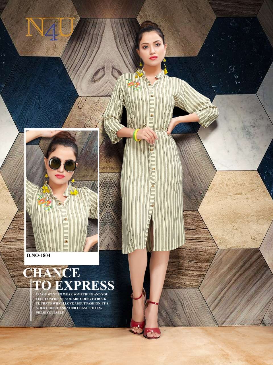 NUPUR BY N4U 1801 TO 1806 SERIES BEAUTIFUL STYLISH FANCY COLORFUL CASUAL WEAR & ETHNIC WEAR RAYON WITH FOIL PRINTED KURTIS AT WHOLESALE PRICE