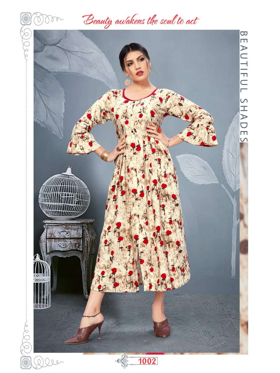 GULABOO VOL-2 BY WATERMELON 1001 TO 1007 SERIES DESIGNER BEAUTIFUL STYLISH FANCY COLORFUL PARTY WEAR & OCCASIONAL WEAR COLLECTION HEAVY RAYON PRINTED GOWNS AT WHOLESALE PRICE