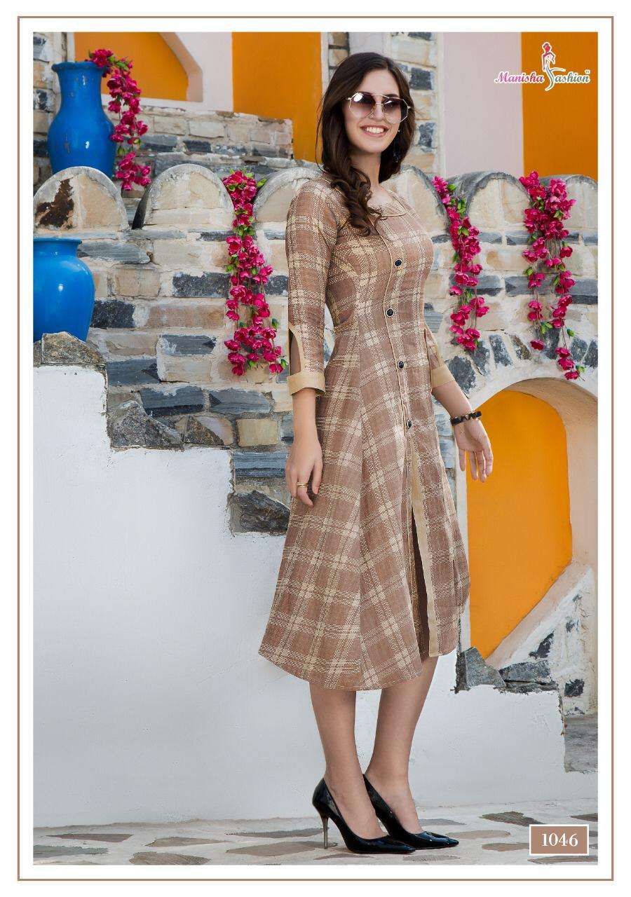 Mehar By Manisha Fashion 1041 To 1050 Series Beautiful Colorful Stylish Fancy Casual Wear & Ethnic Wear & Ready To Wear Rayon Printed Kurtis At Wholesale Price