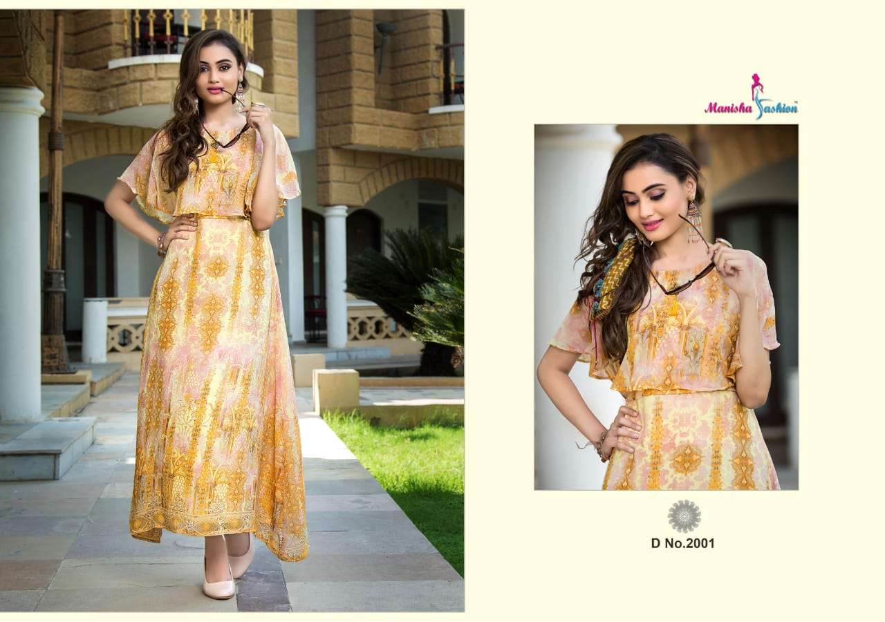 MYRA BY MANISHA FASHION 2001 TO 2016 SERIES BEAUTIFUL COLORFUL STYLISH FANCY CASUAL WEAR & ETHNIC WEAR & READY TO WEAR WEIGHTLESS PRINTED KURTIS AT WHOLESALE PRICE