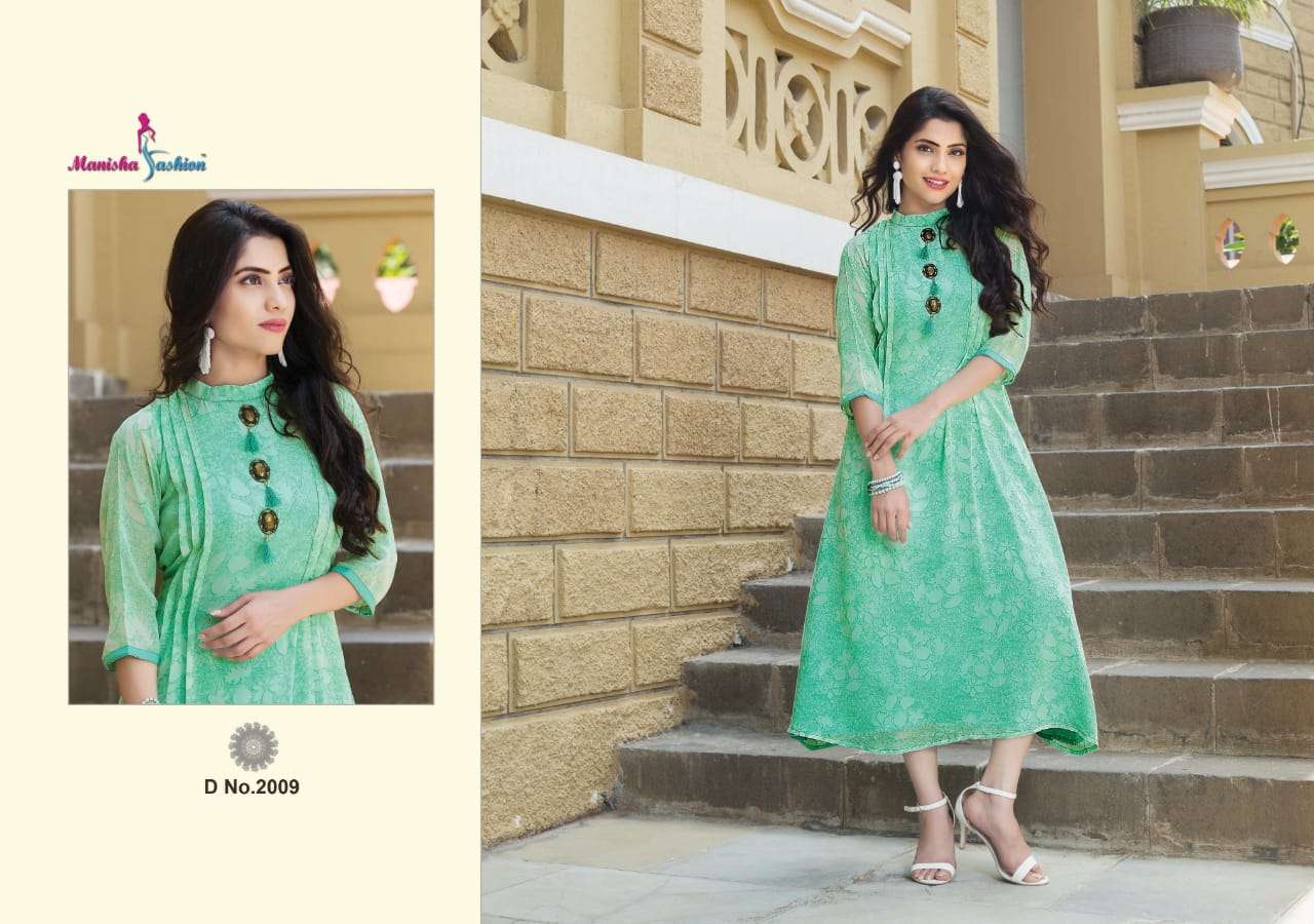 MYRA BY MANISHA FASHION 2001 TO 2016 SERIES BEAUTIFUL COLORFUL STYLISH FANCY CASUAL WEAR & ETHNIC WEAR & READY TO WEAR WEIGHTLESS PRINTED KURTIS AT WHOLESALE PRICE