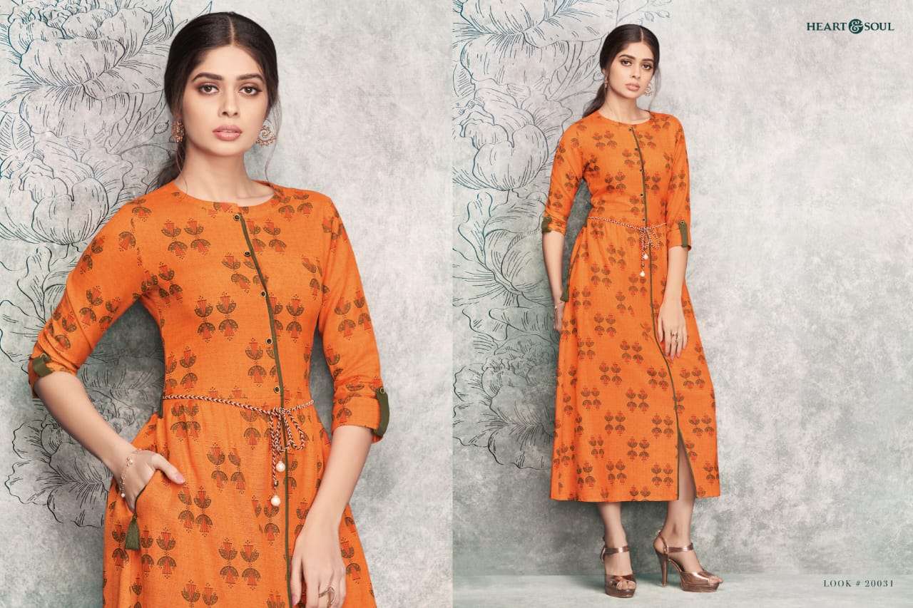 SACRED BY HEART & SOUL 20031 TO 20036 SERIES BEAUTIFUL COLORFUL STYLISH FANCY CASUAL WEAR & ETHNIC WEAR & READY TO WEAR VISCOSE RAYON FLEX KURTIS AT WHOLESALE PRICE