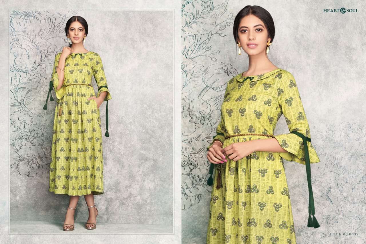 SACRED BY HEART & SOUL 20031 TO 20036 SERIES BEAUTIFUL COLORFUL STYLISH FANCY CASUAL WEAR & ETHNIC WEAR & READY TO WEAR VISCOSE RAYON FLEX KURTIS AT WHOLESALE PRICE