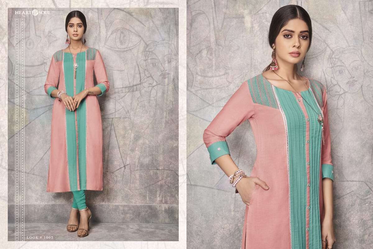NEOTRIC BY HEART & SOUL 1001 TO 1007 SERIES BEAUTIFUL COLORFUL STYLISH FANCY CASUAL WEAR & ETHNIC WEAR & READY TO WEAR VISCOSE RAYON FLEX KURTIS AT WHOLESALE PRICE