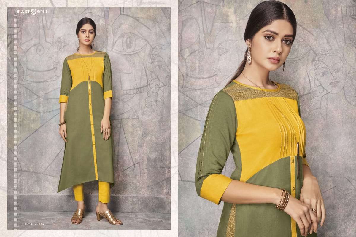 NEOTRIC BY HEART & SOUL 1001 TO 1007 SERIES BEAUTIFUL COLORFUL STYLISH FANCY CASUAL WEAR & ETHNIC WEAR & READY TO WEAR VISCOSE RAYON FLEX KURTIS AT WHOLESALE PRICE