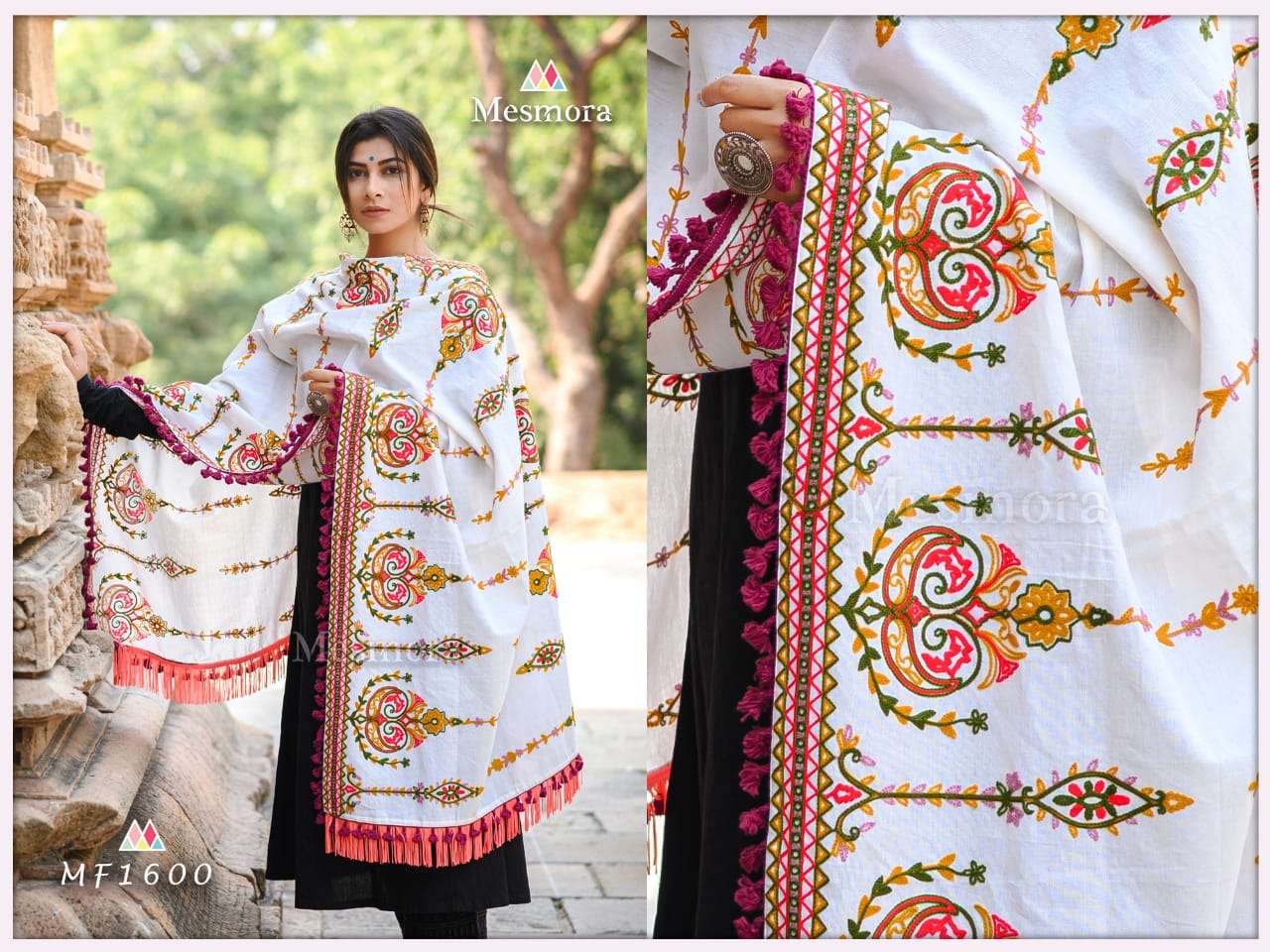 JASSI BY MESMORA 1600 TO 1609 SERIES DESIGNER BEAUTIFUL STYLISH FANCY COLORFUL PARTY WEAR & ETHNIC WEAR PURE KHADI DUPATTA AT WHOLESALE PRICE