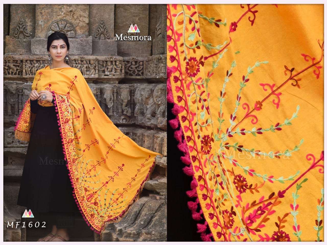 JASSI BY MESMORA 1600 TO 1609 SERIES DESIGNER BEAUTIFUL STYLISH FANCY COLORFUL PARTY WEAR & ETHNIC WEAR PURE KHADI DUPATTA AT WHOLESALE PRICE