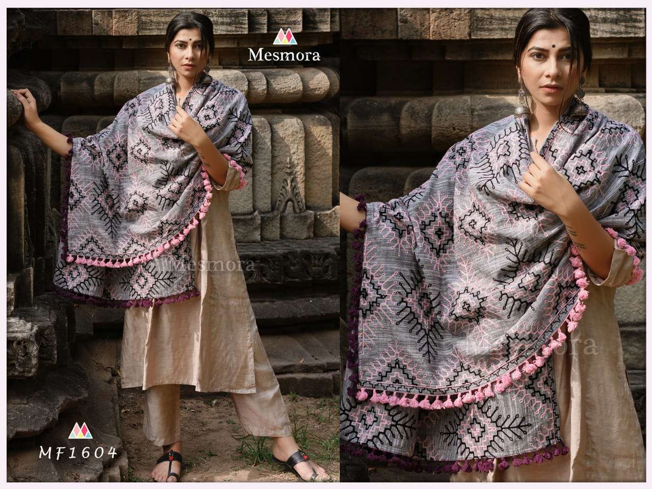 JASSI BY MESMORA 1600 TO 1609 SERIES DESIGNER BEAUTIFUL STYLISH FANCY COLORFUL PARTY WEAR & ETHNIC WEAR PURE KHADI DUPATTA AT WHOLESALE PRICE